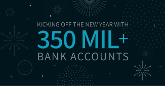 Graphic depicting 350 million plus bank accounts being connected through API for open banking