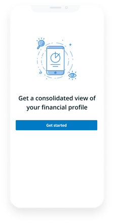 Graphic depicting getting a consolidated view of your financial profile fintech