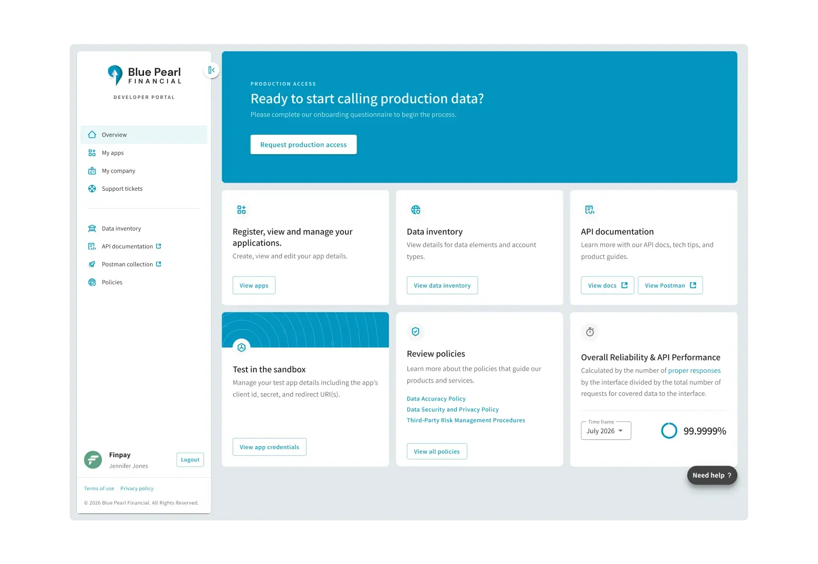 Developer Portal UI